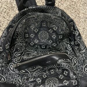 AMIRI Black and White Patterned Backpack